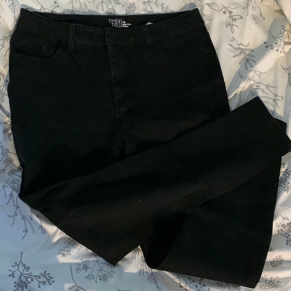 Black High Rise Skinny Jeans